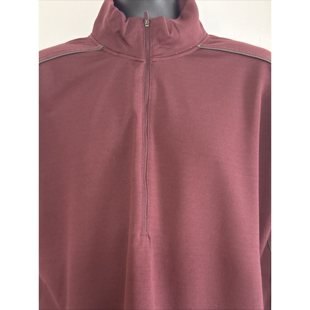 Ouray Sportswear 1/2 Zip Men's Burgundy Lined NWT Jacket Sz L Tech Fleece - Picture 3 of 10